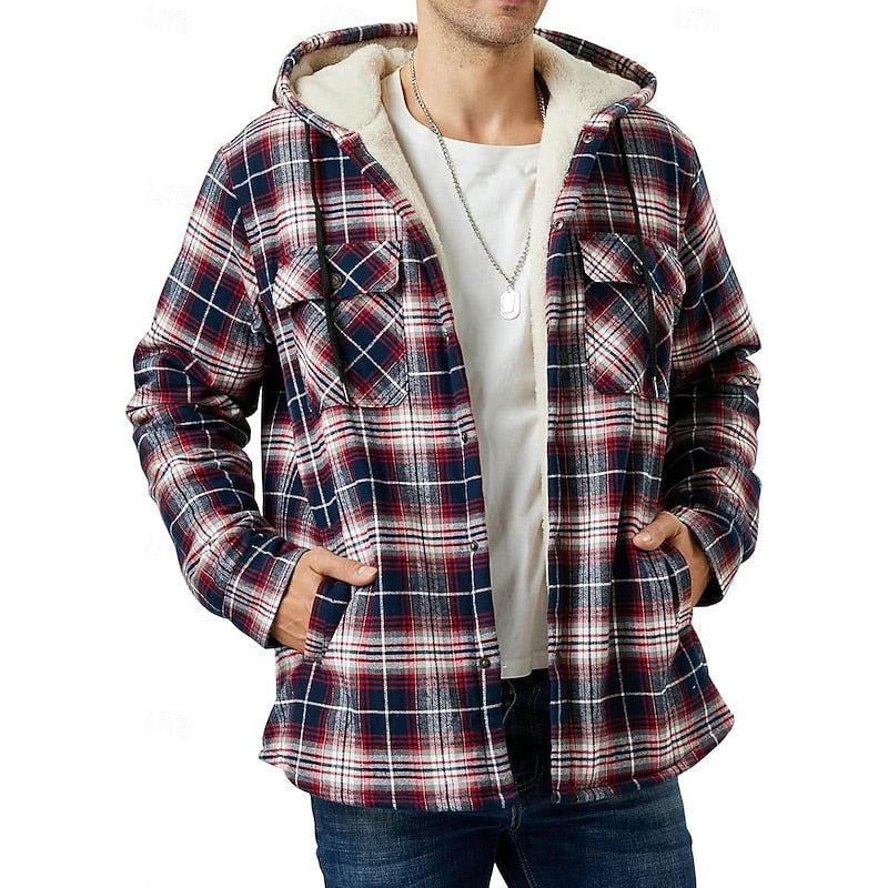 Graham | Checkered Hooded Shirt Jacket