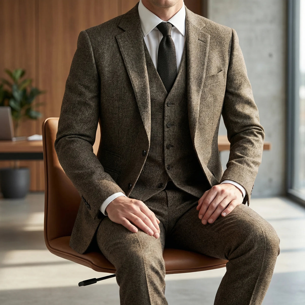 Tailored Slim Fit Three-Piece Suit