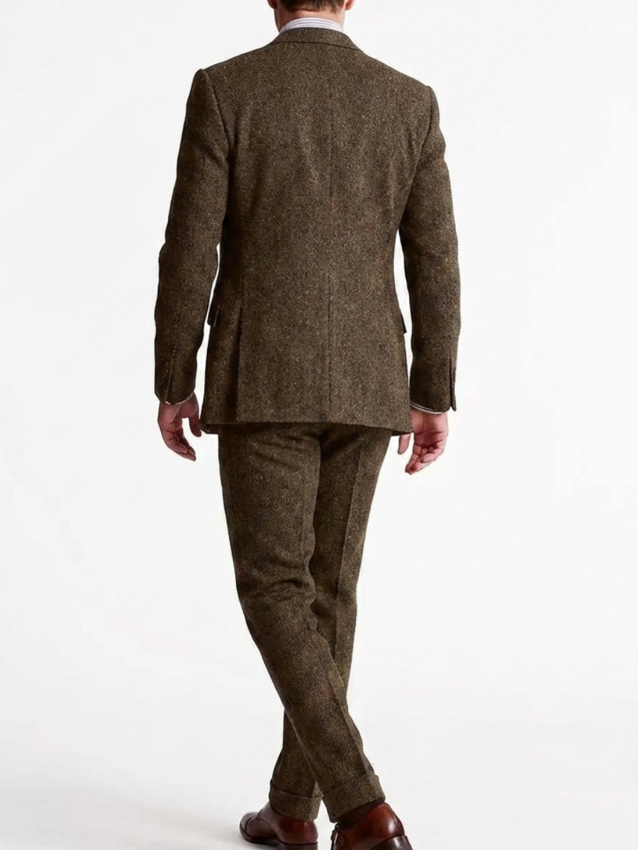 TWEED THREE-PIECE SUIT FOR MEN