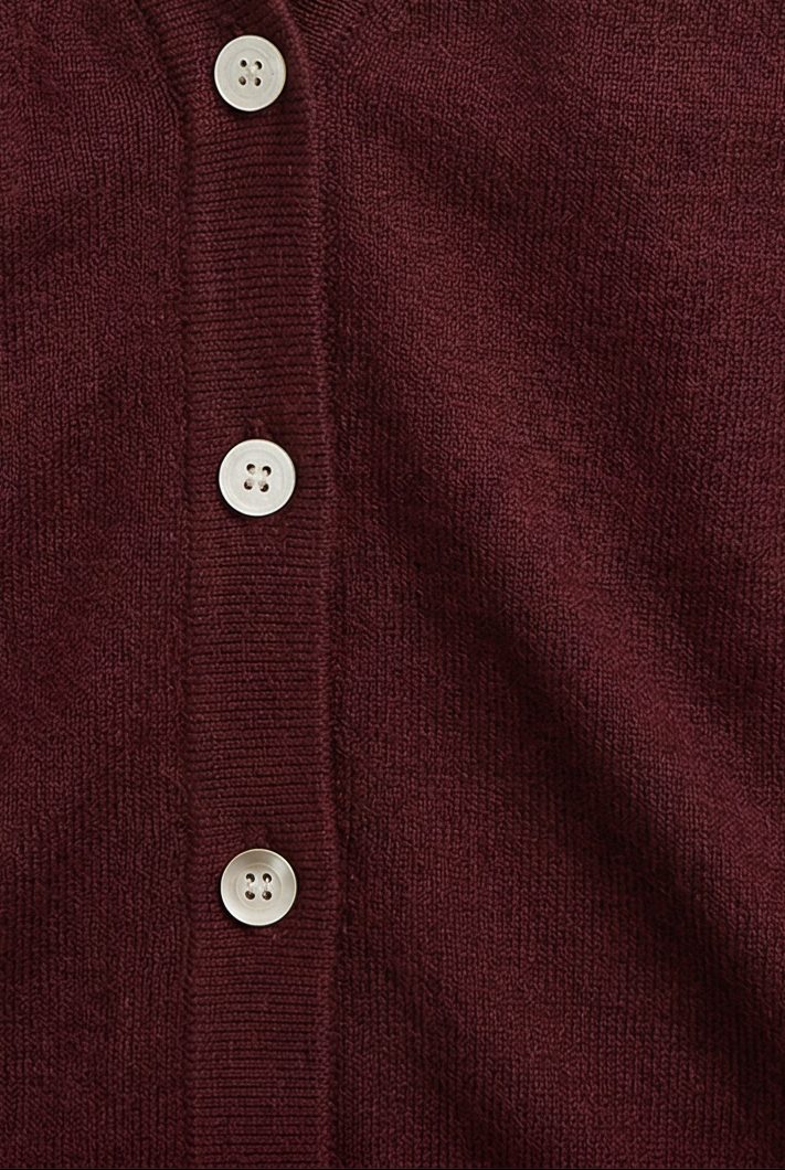 Men's V-Neck Button-Up Cardigan
