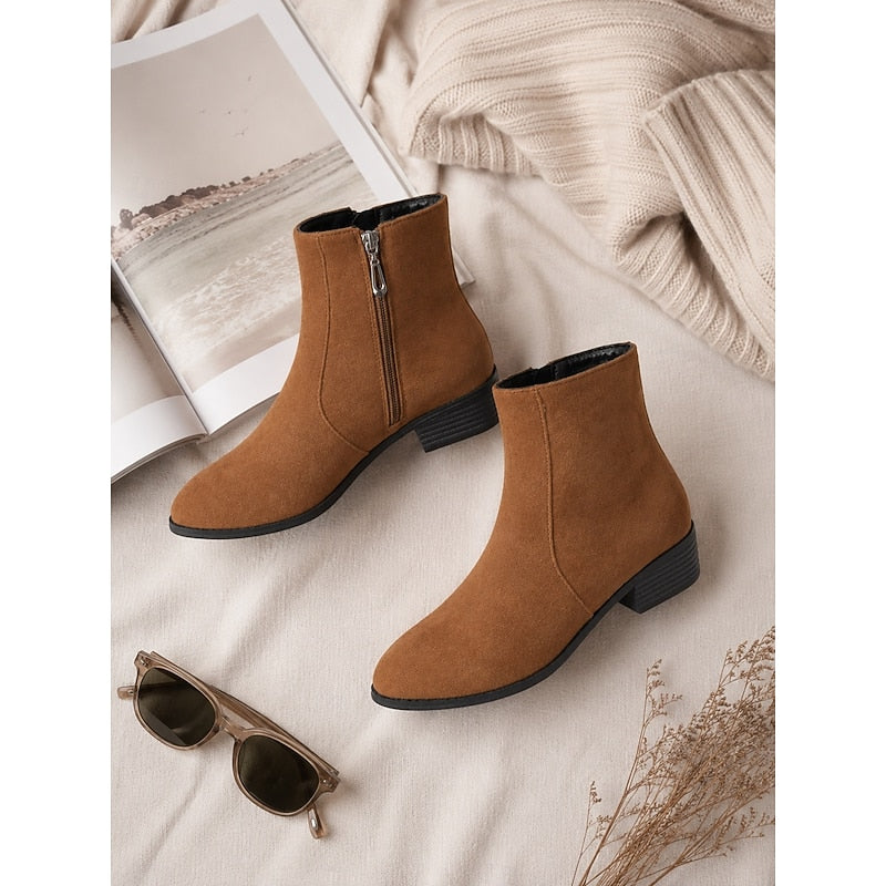 Hazel | Elegant Block-Heel Ankle Boots