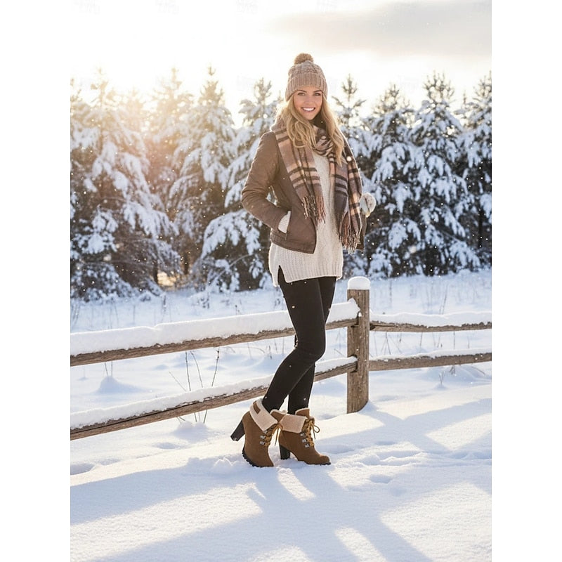 Ramona | Comfortable Lace-Up Heeled Ankle Boots