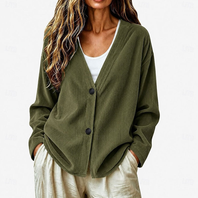 Miriam | Casual V-Neck Button-Up Cardigan