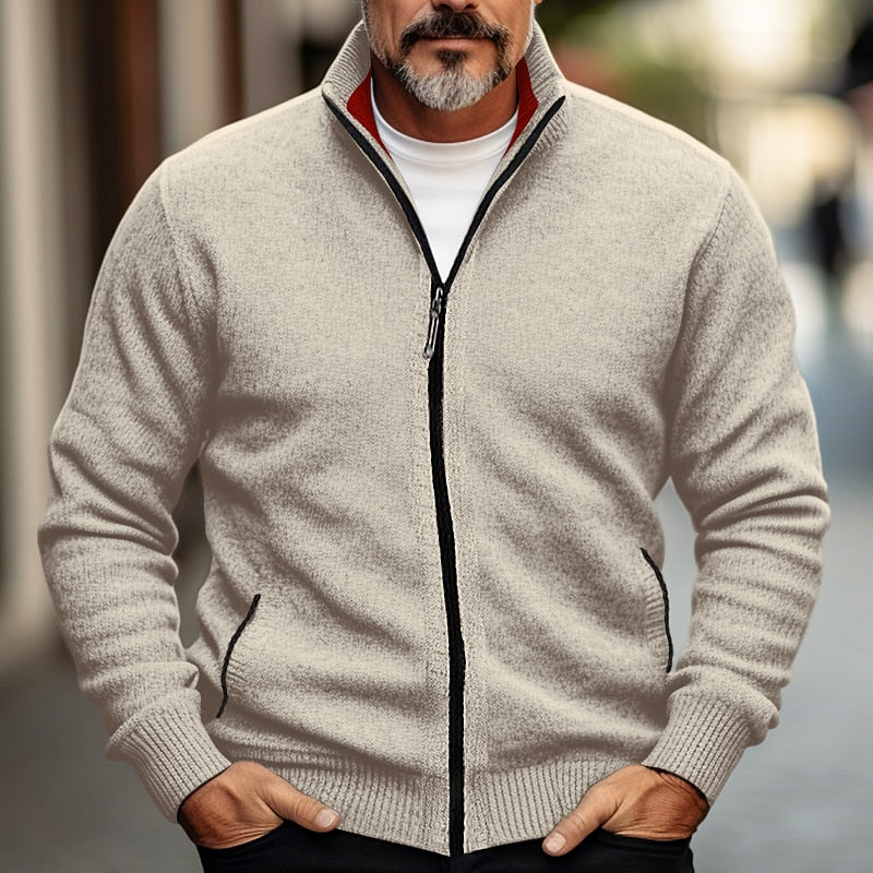 Bennett | Full-Zip Cardigan with Stand Collar