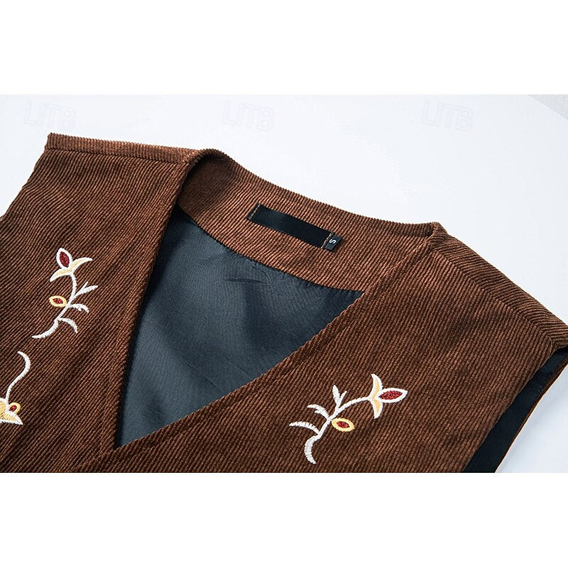 Jonah | Floral Embroidery Waistcoat