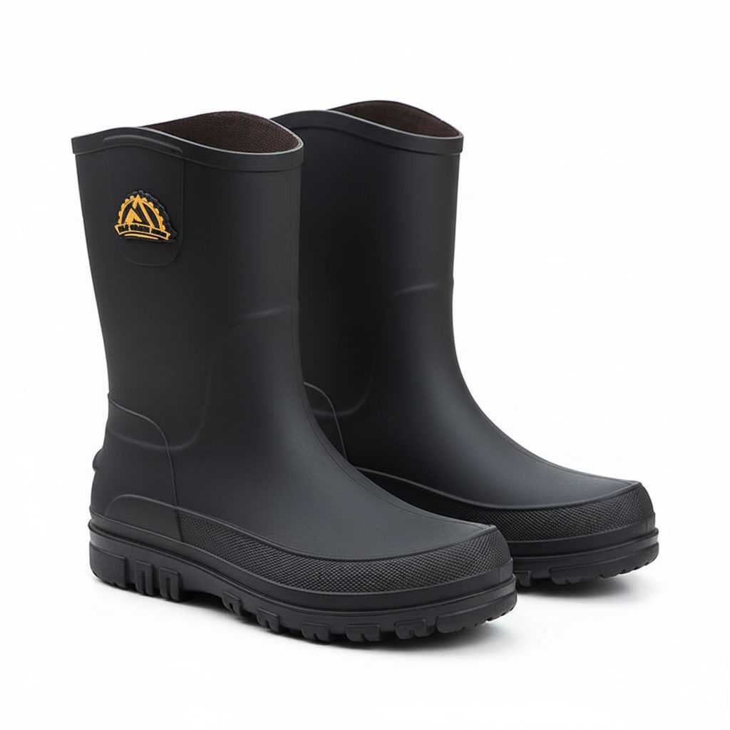 Men's Waterproof Rain Boots with Convenient Pockets