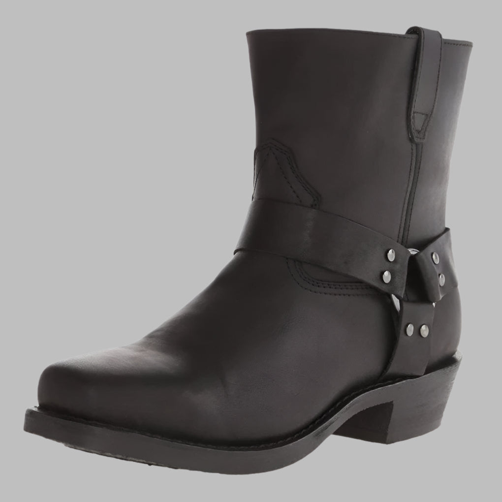 Men's Western Boots with Leather Design