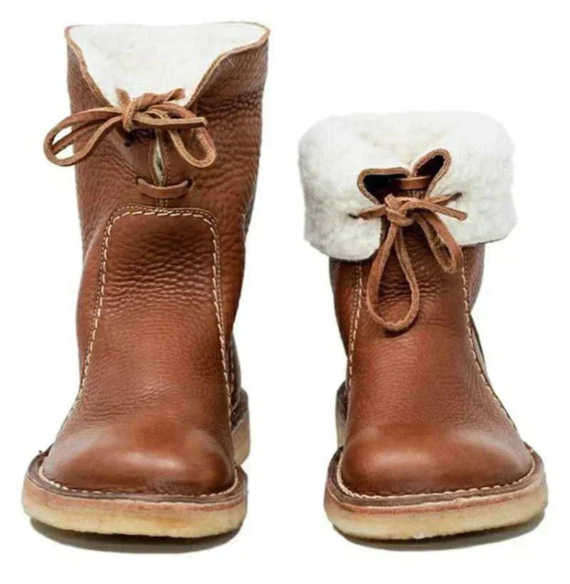 Women's Insulated Waterproof Winter Boots with Cozy Fleece and Wool Lining