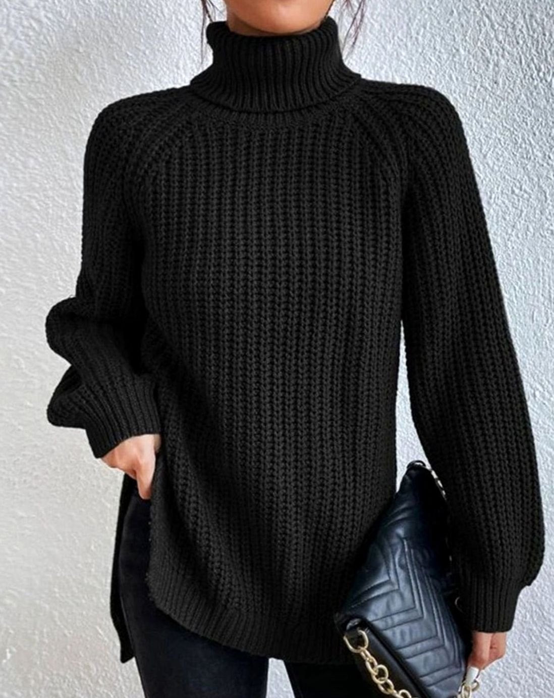 Isabella | Women's Long Sleeve Classic Ribbed Turtleneck Sweater