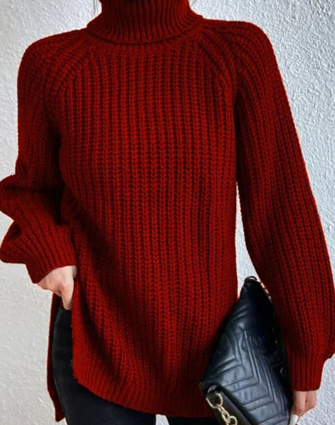 Isabella | Women's Long Sleeve Classic Ribbed Turtleneck Sweater