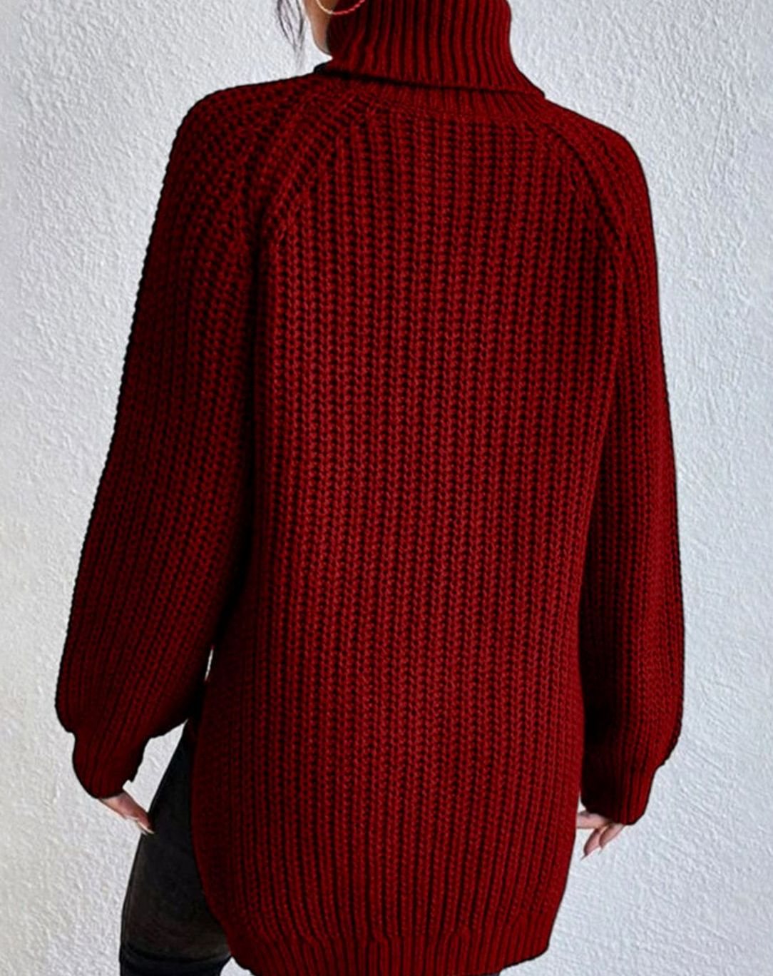 Isabella | Women's Long Sleeve Classic Ribbed Turtleneck Sweater