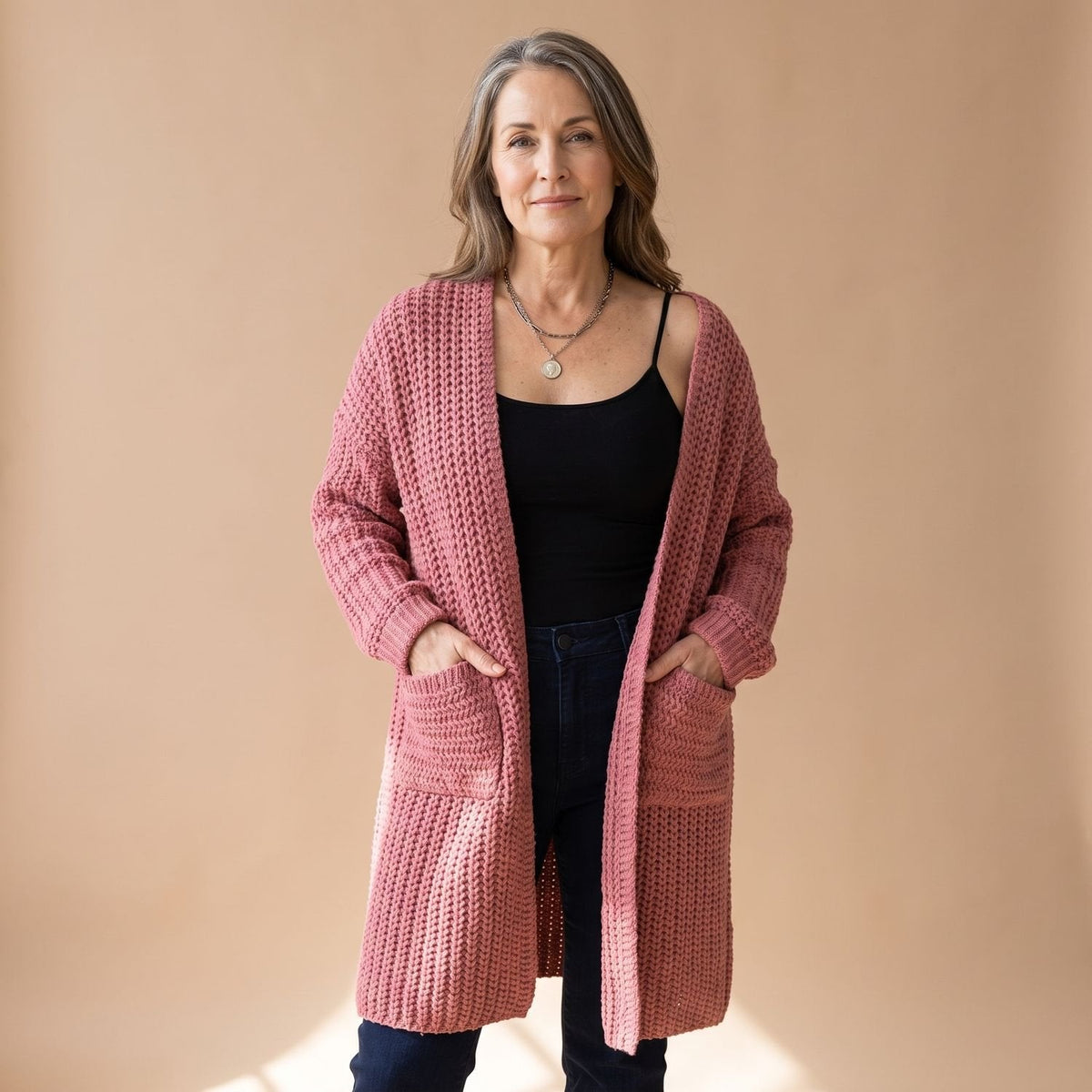 Sophia | Women's Chunky Knit Oversized Open-Front Cardigan