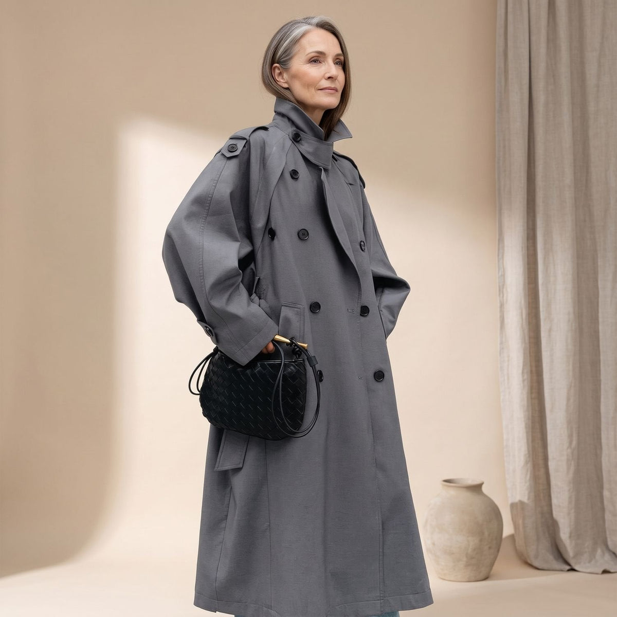 Olivia | Women's Longline Oversized Double-Breasted Trench Coat