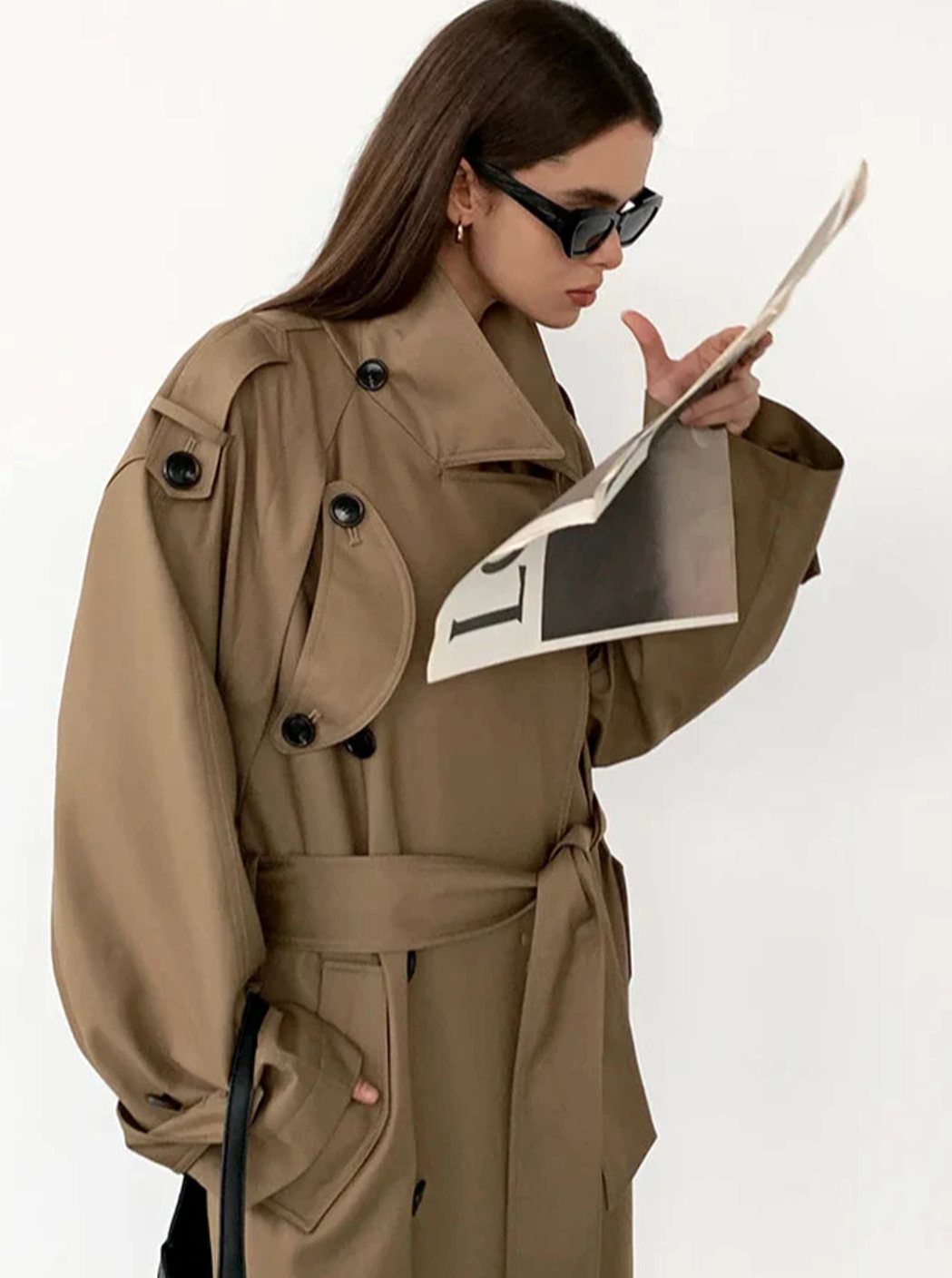 Olivia | Women's Longline Oversized Double-Breasted Trench Coat