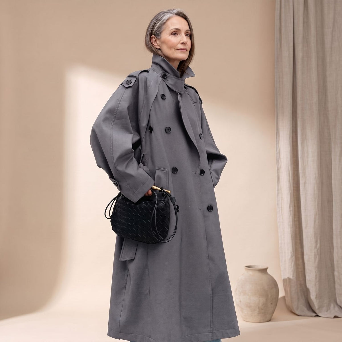 Olivia | Women's Longline Oversized Double-Breasted Trench Coat