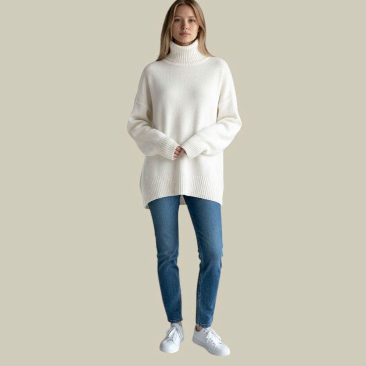 Olivia | Women's Cozy Ribbed Turtleneck Sweater in Relaxed Fit