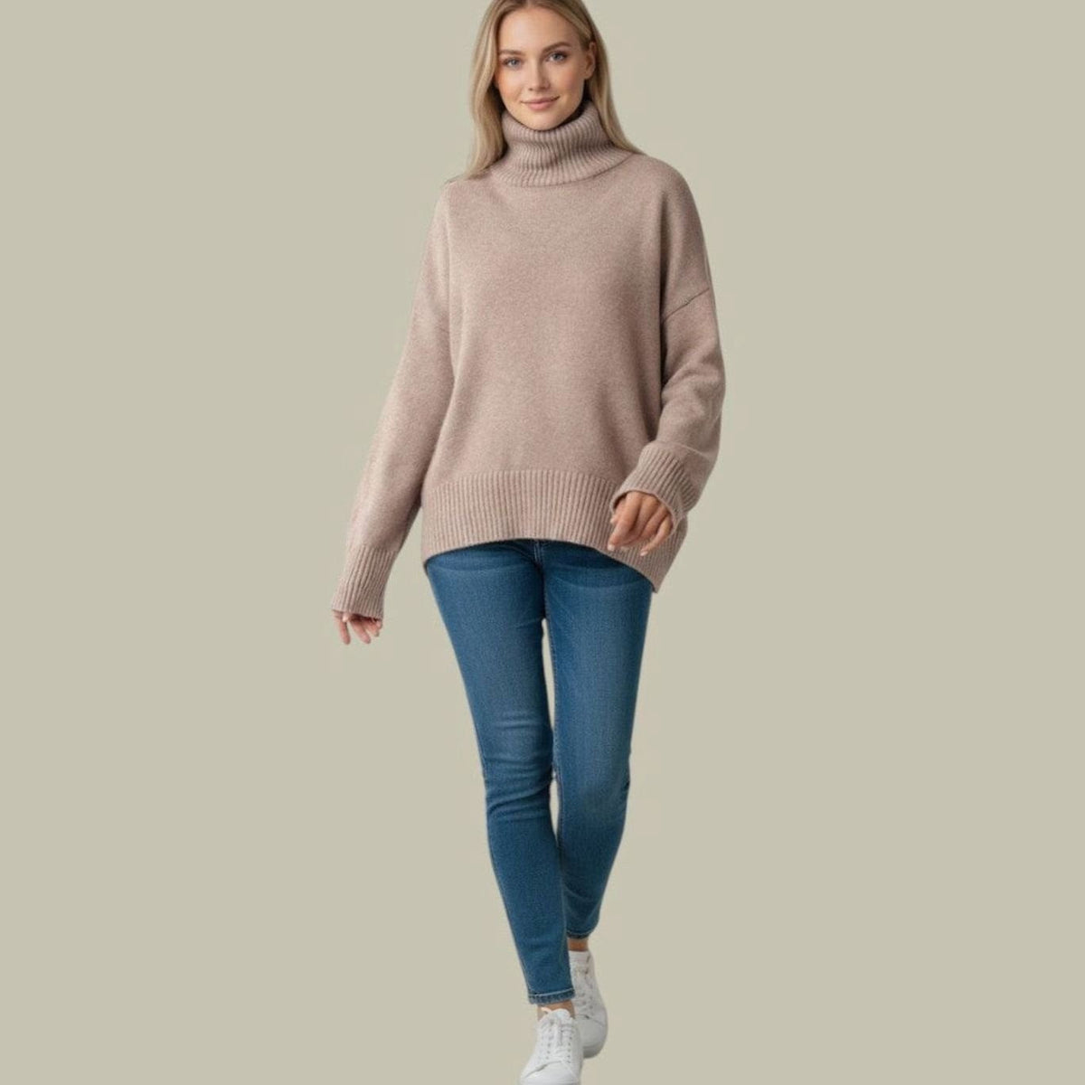 Olivia | Women's Cozy Ribbed Turtleneck Sweater in Relaxed Fit
