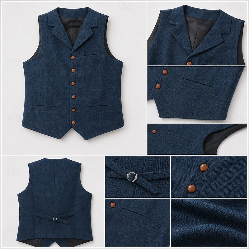 Atticus | Custom-Fit Herringbone Vest
