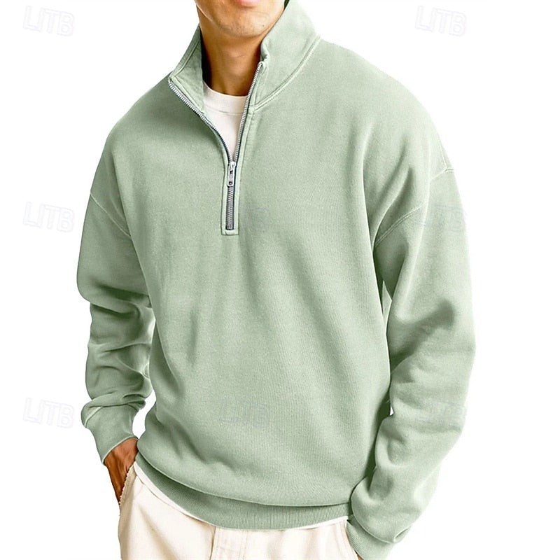 Sutton | Quarter-Zip Sweatshirt with Stand-Up Collar