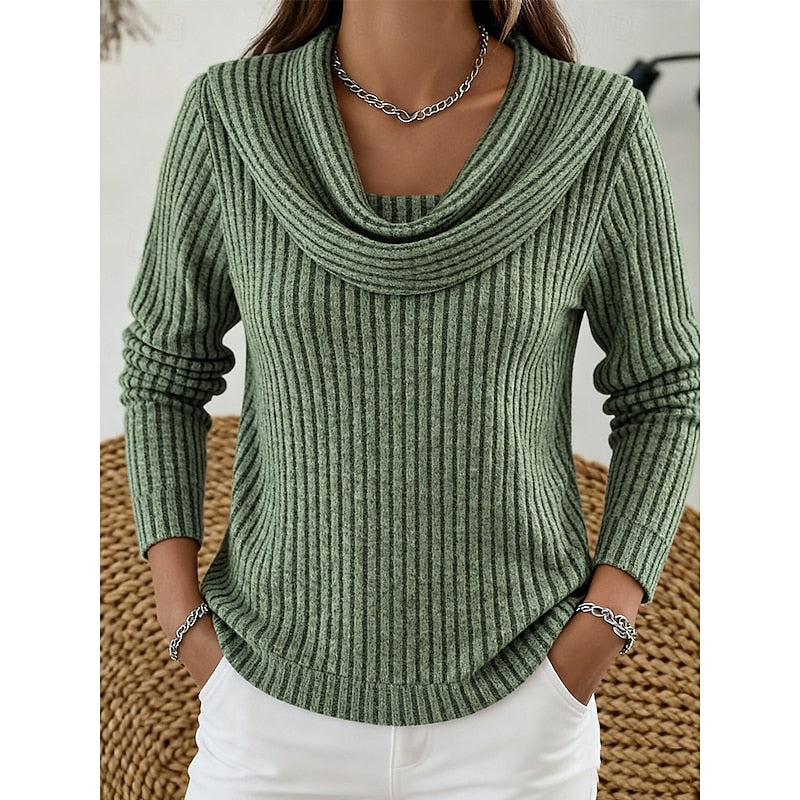 Lucinda | Ribbed Cowl Neck Sweater