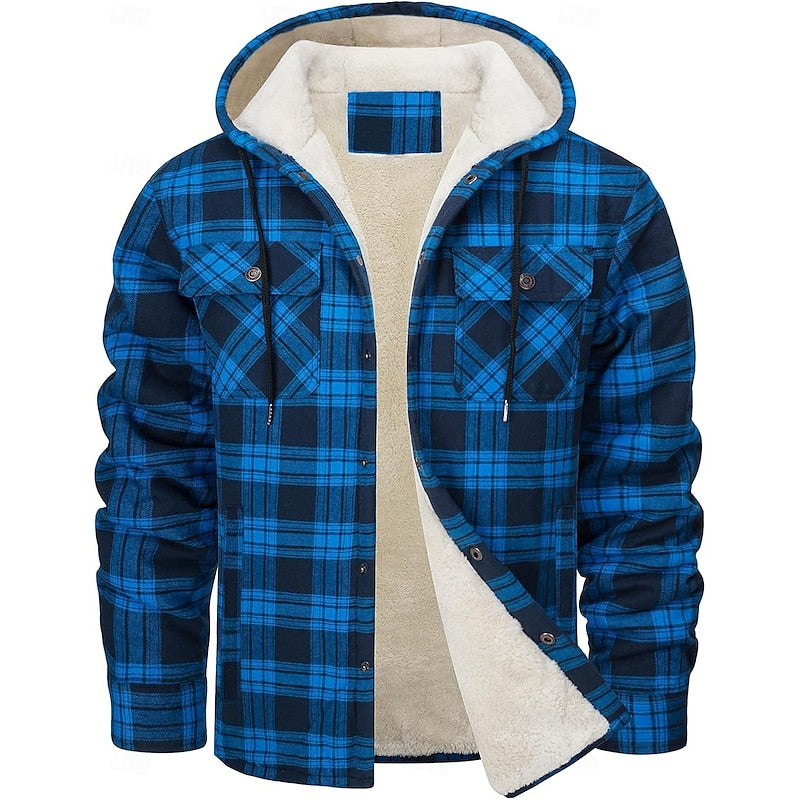 Graham | Checkered Hooded Shirt Jacket
