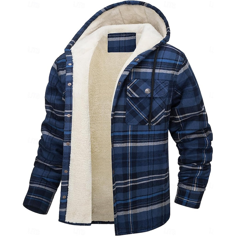 Graham | Checkered Hooded Shirt Jacket